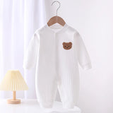 Bear Newborn Jumpsuit Cotton Autumn Spring Baby Romper Toddler Girls Boys Clothes Infant One-Piece Kids Onesie Home Leisure Wear