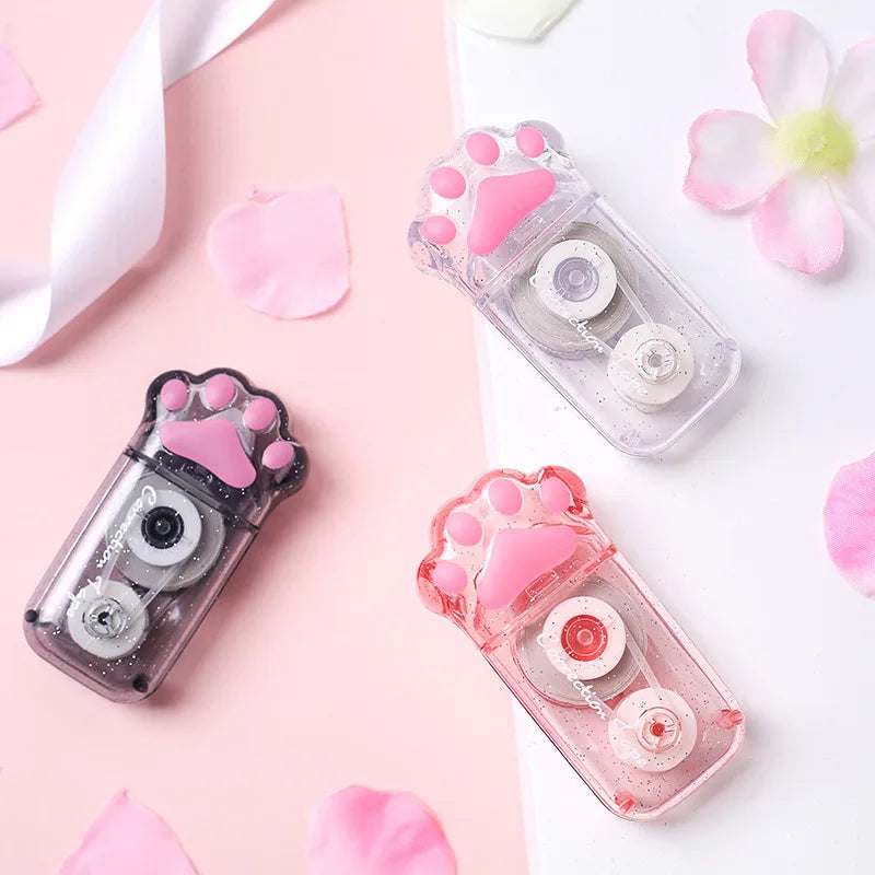 Mr. Paper 3 styles 1/pack Cat Paw Correction Tape Creative Girl Cute Large Capacity Student Supplies Scribble Tape