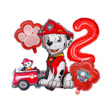 مجموعة بالونات رقمية جديدة من 5 قطع من زينة عيد الميلاد من PAW Patrol على شكل كرة من رقائق معدنية من Chase Marshall Skye، لوازم حفلات الأطفال