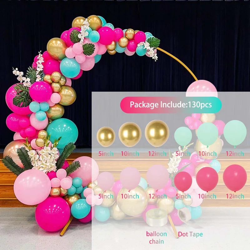 Pink Macaron Balloon Garland Arch Kit Wedding Birthday Party Decor Kids Baby Shower Latex Ballon Chain Wedding Party Baloon