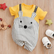 0-18 Baby Jumpsuit Cute Cartoon Mouse Print Cotton Comfortable And Soft Boy And Girl Summer Short Sleeved Newborn Clothes