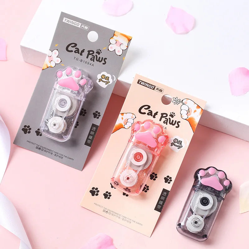 Mr. Paper 3 styles 1/pack Cat Paw Correction Tape Creative Girl Cute Large Capacity Student Supplies Scribble Tape