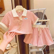 Baby Girls Clothes Set Kids Cute Sweet Casual Short Sleeve Top Pant Outfit Sets Summer Children Comforts Sportswear 2-10Years