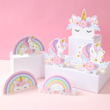 Rainbow Unicorn Disposable Tableware Happy 1st Birthday Party Decorations Kids Unicorn Theme Wedding Baby Shower Girls Supplies