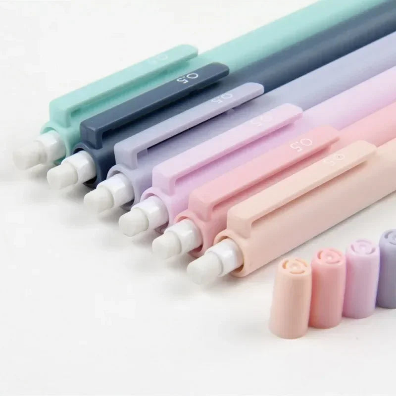 6pcs/set Automatic Pencil for Writing 0.5mm Mechanical Pencil School Supplies Fashion Macaron Stationery Writing Supplies