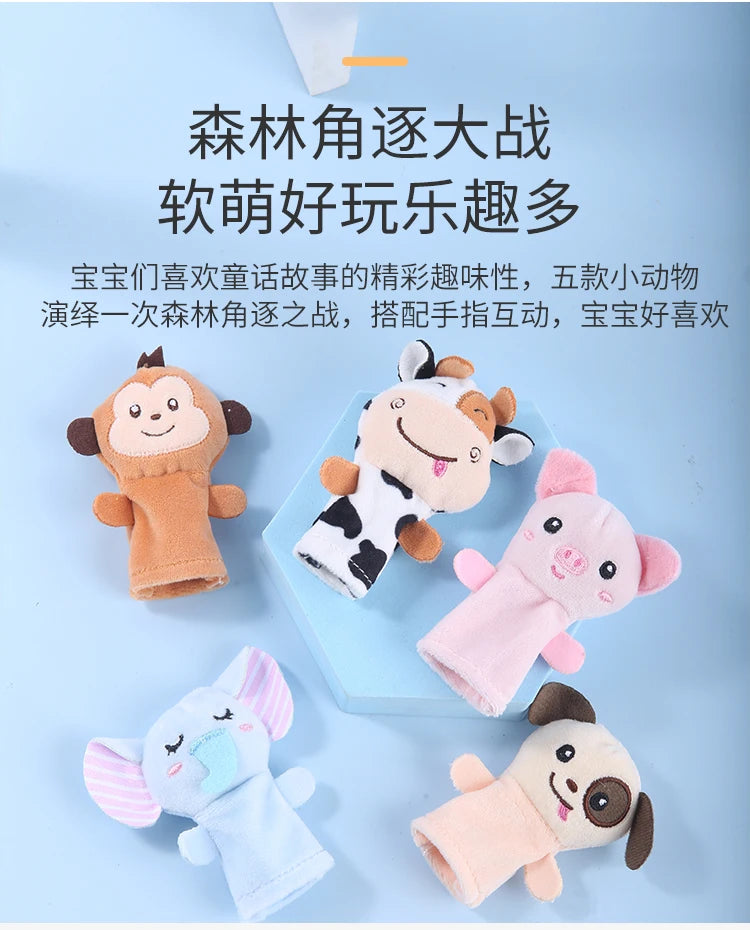 Kindergarten Story Teaching Aids Children Education Dolls Animal Plush kids toys Baby Finger puppets Doll Baby Hand puppet Toys