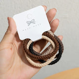 5Pairs Korean Strong Women Hair Scrunchies Girls Elastic Hair Rubber Bands Ponytail Hair Holders/Gum /Tie Accessories