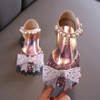 Summer Girls Sandals Fashion Sequins Rhinestone Bow Girls Princess Shoes Baby Girl Shoes Flat Heel Sandals Size 21-35