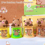 Kawaii Portable Capybara Pencil Sharpener Creative Cartoon Pencil Sharpener Office School Supplies Student Stationery Gifts