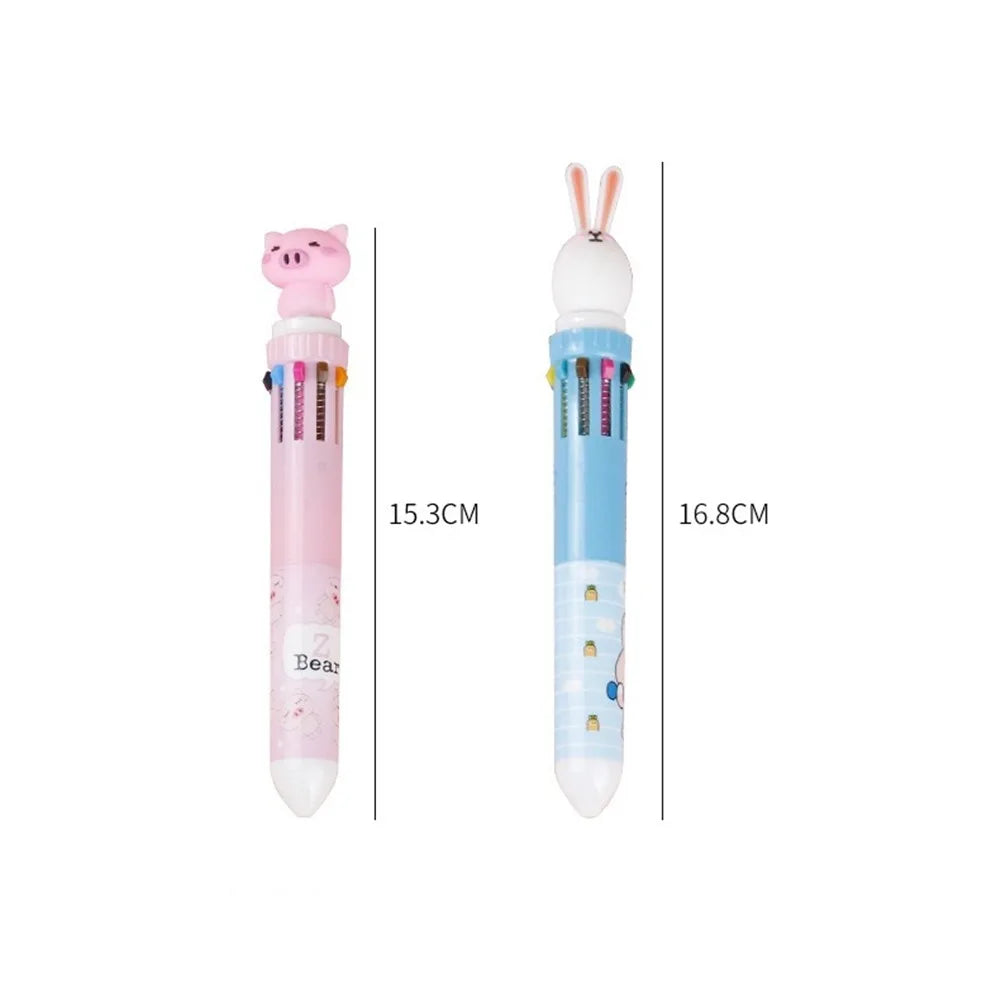 5-20 Pcs10 Color Cartoon Pen Kids Gifts Birthday Party Children's Prizes Christmas Wedding Guest Gifts Carnival Party Gift Pack